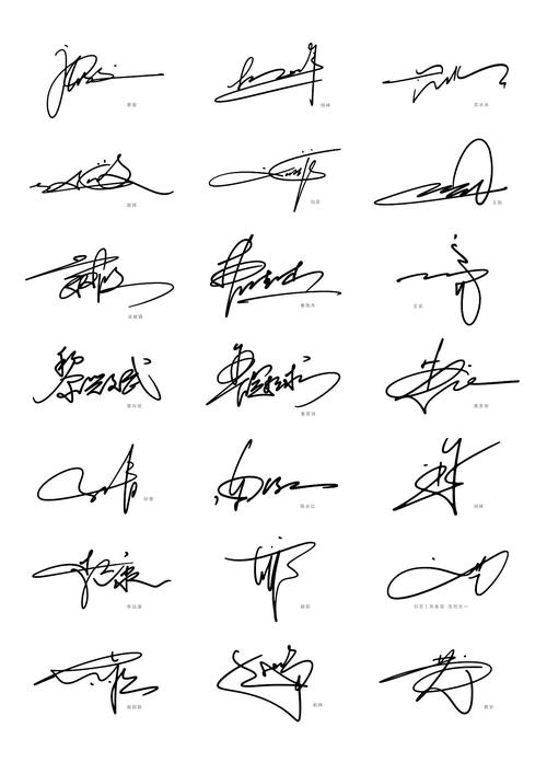 几百个签名设计案例丨看看有没有你的姓的签名写法呢?