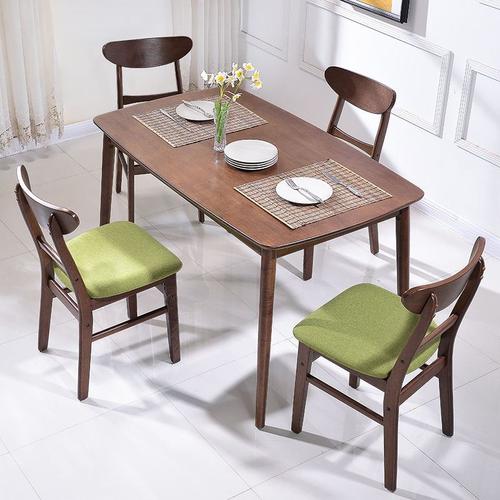 仟嘉恋 餐桌 实木餐桌 四人餐桌 北欧餐桌餐椅套装 饭桌子餐台 全木质