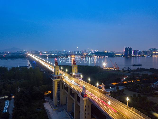 南京长江大桥夜景_高清图片_全景视觉