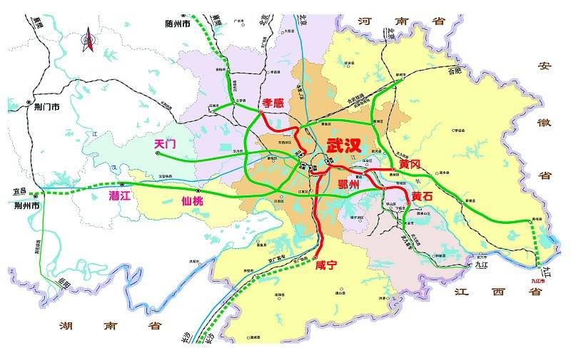 武冈城际铁路的公交线路(鄂州)