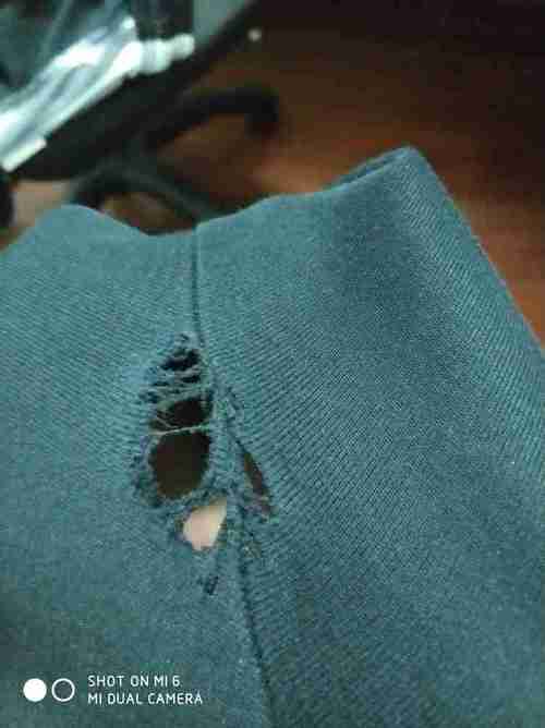 app购买李宁京东自营旗舰店卫裤一条,经过不到2个月就发现裤子破损,跟