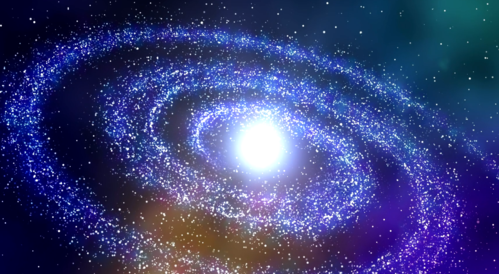 粒子星辰旋转浩瀚宇宙空间展示高清视频素材