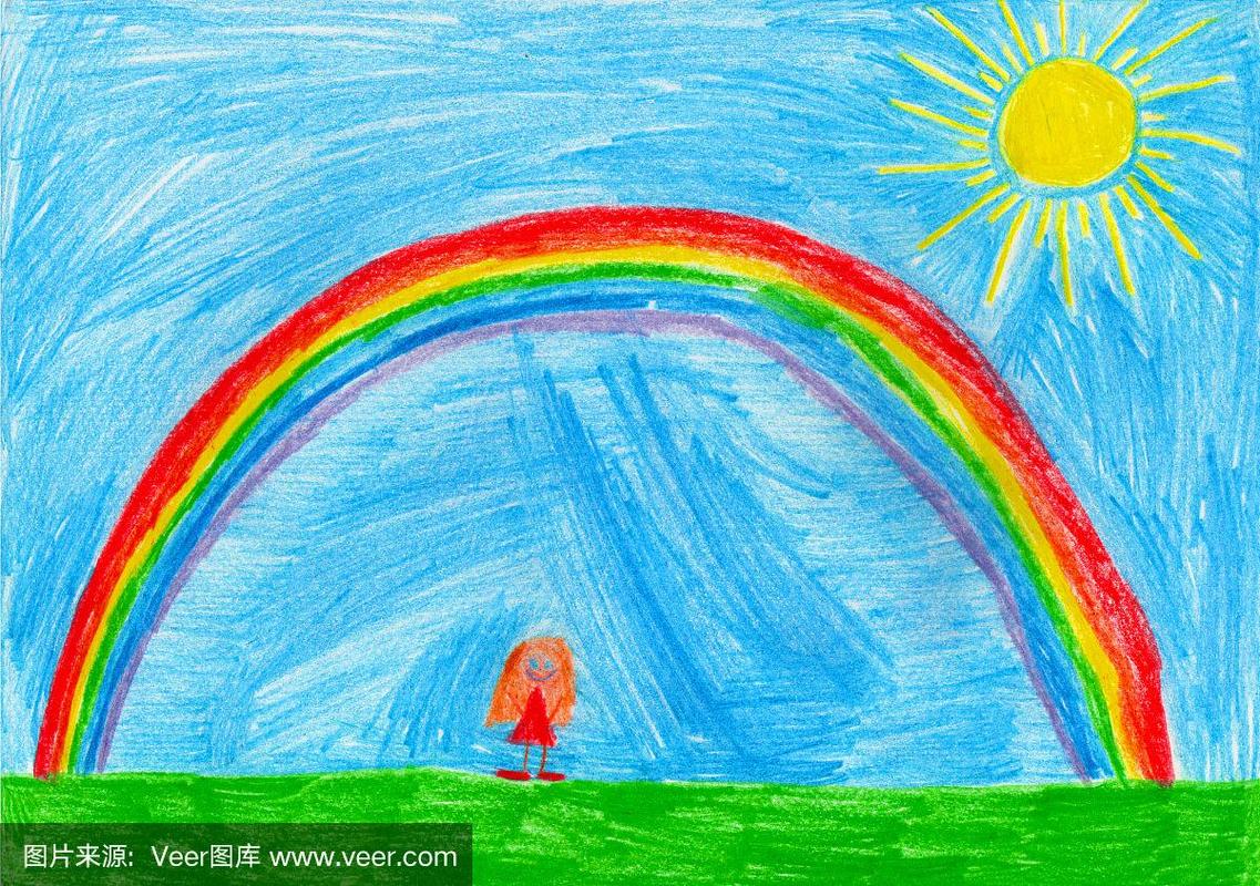 彩虹画儿童画