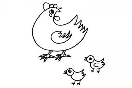 母鸡带小鸡2022-01-287鸡简笔画动物简笔画简单的小鸡简笔画图片2022