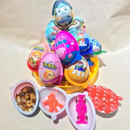 奇趣蛋玩具巧克力玩具趣味蛋10枚曲奇蛋儿童零食趣趣蛋 混装桶蛋60个
