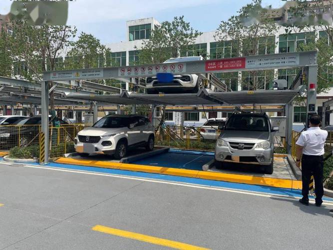 解决停车难新郑市首个智能化立体停车场建成