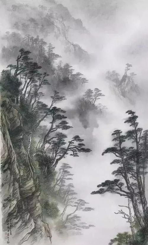 书画联盟丨国画里的雾色山水意境太美啦