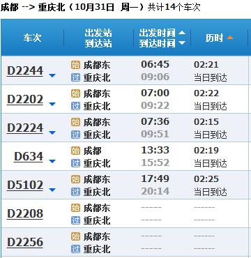 重庆到成都火车时刻表是真的吗?_重庆至成都的火车车次