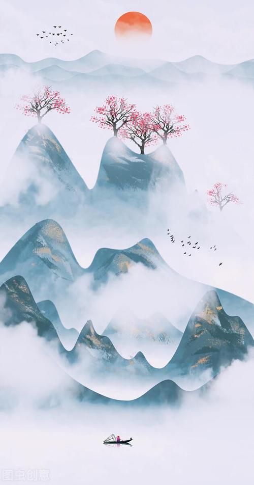 中国风惊艳水墨画图片唯美写意古风山水绝美意境