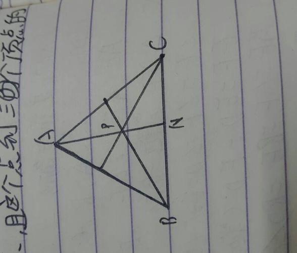 三角形三条边的中垂线相交于一点,且这个点到三个顶点的距离相等