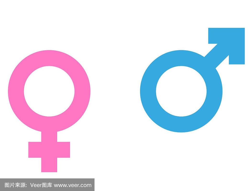 男女性别符号或图标向量