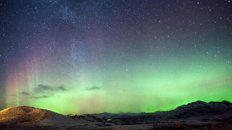 冰岛,山脉,天空,北极光,4k,超高清图片,4k高清风景图片,娟娟壁纸