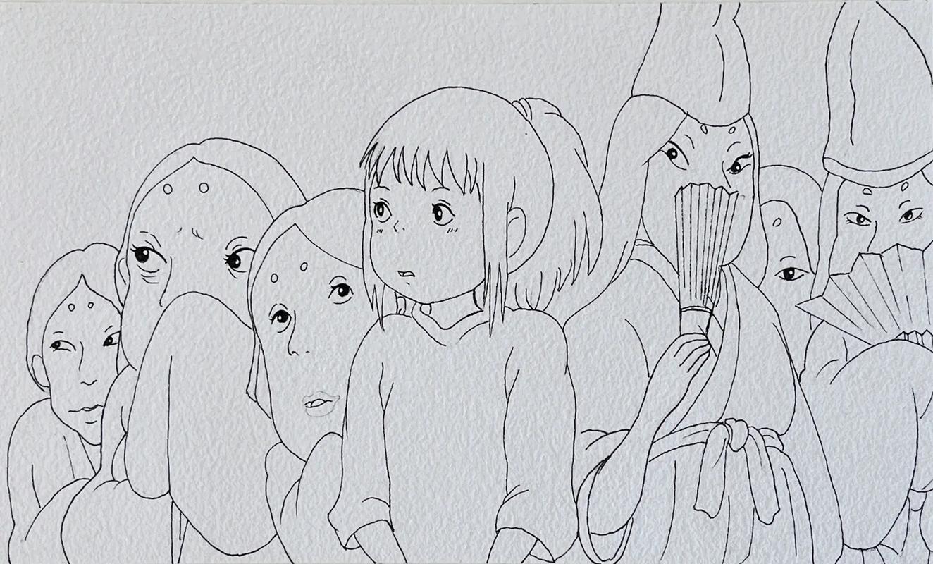 宫崎骏动漫 千与千寻水彩绘画步骤分享.#画画 #水彩 #手绘 - 抖音