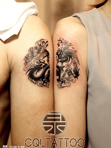 龙凤呈祥_纹身图案手稿图片_厦门刺青师雄伟的纹身作品集
