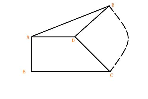 如图四边形abcd是直角梯形,角b=90度,ad=2,bc=3,把腰cd绕点d逆时针
