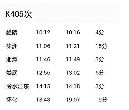展开全部 厦门开往重庆北的k405次,醴陵到怀化停靠站及到发时刻如