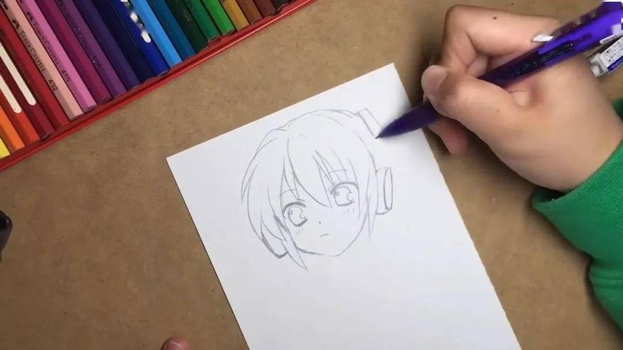 视频初音动漫人物彩铅手绘教程