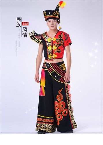 新款男彝族盛装舞蹈演出服--梦回天骄(北京)服装有限公司
