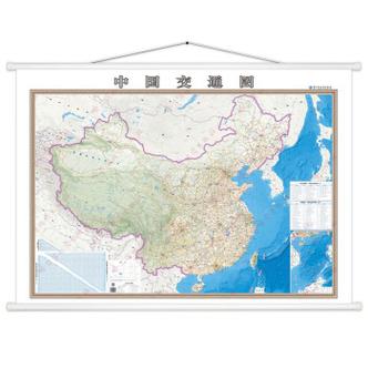 中国交通图2023新版带杆14米1米中国地图交通线路图道路交通行政区划