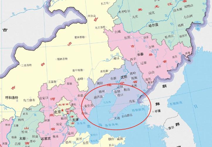 辽宁沿海经济带地理位置示意图 图片来源:自然资源部网站