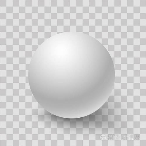 白色圆形球体或3d球的空白矢量