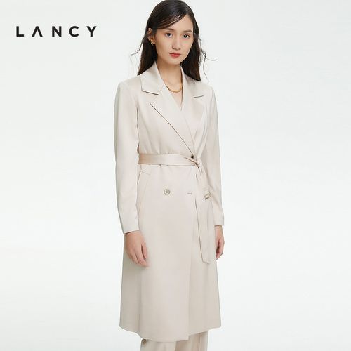 lancy/朗姿女装22春夏通勤职业风衣外套女时尚优雅商场同款专柜